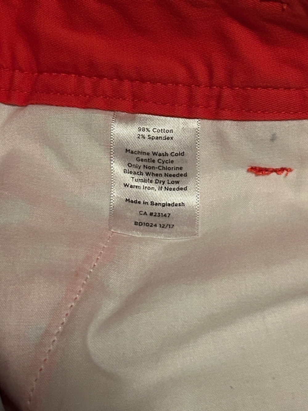 Talbots Red Floral Girlfriend Chino Bermuda Shorts - Picture 3 of 5